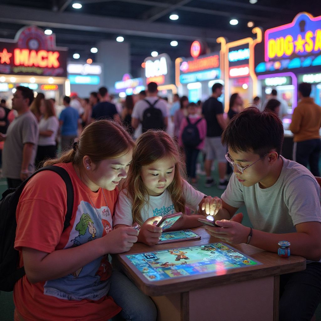 Family playing our game together at the Milan Game Week festival
